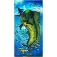 thumbnail image 1 of Beachland Dolphin Fish Beach Towel 30 x 60 inch Mahi-Mahi Fishing 100% Cotton, 1 of 2