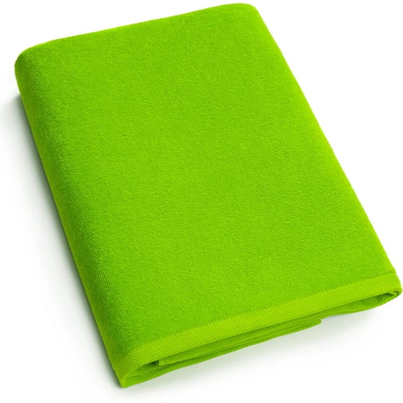 Beachland - Solid Beach Towel 30 x 60 inch Pool and Resort Style - 100% Cotton - Extra Soft and Absorbent (Lime, 1 Towel)