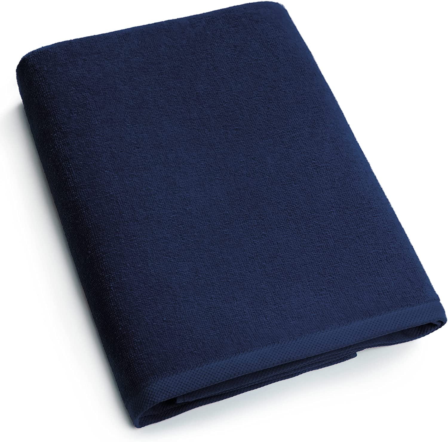 Beachland - Solid Beach Towel 30 x 60 inch Pool and Resort Style - 100% Cotton - Extra Soft and Absorbent (Navy, 1 Towel)
