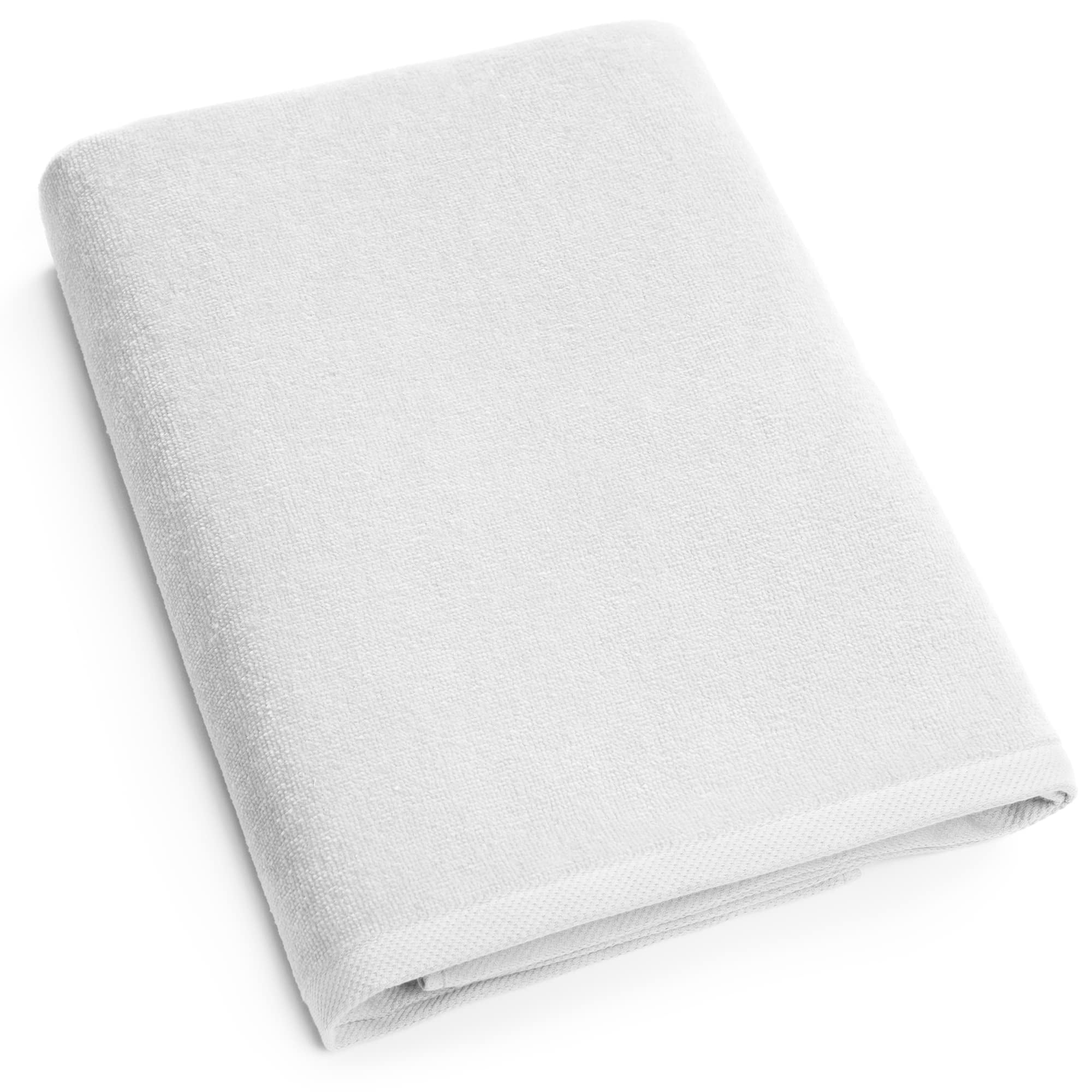 Beachland - Solid Beach Towel 30 x 60 inch Pool and Resort Style - 100% Cotton - Extra Soft and Absorbent (White, 1 Towel)