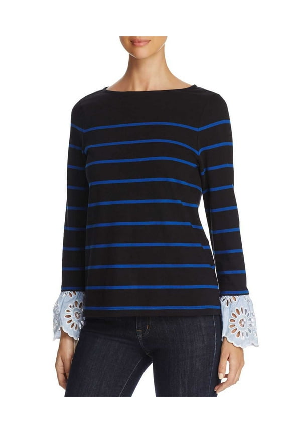 Women’s Lace Trim Sailor Tops, Indigo, Large