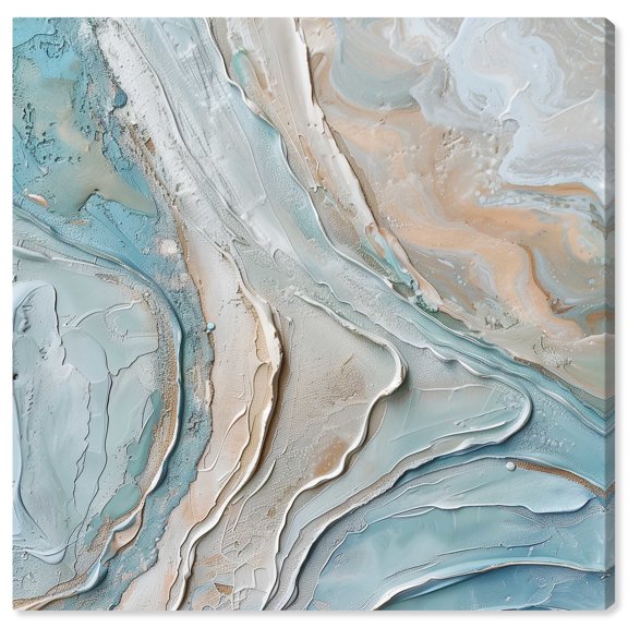 Beachside Canvas Fall Abstract Art by Art Remedy, Gallery Wrapped, 20" x 20"