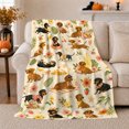 thumbnail image 1 of Beachside Dachshund Summer Vacation, Playful Pet Portrait Pattern, Warm Flannel Blanket for Living Room and Bedroom, Dog Lovers Just Because Gift, Pet Lover Home Decor, 1 of 9