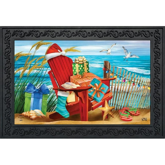 Beachy Christmas Doormat