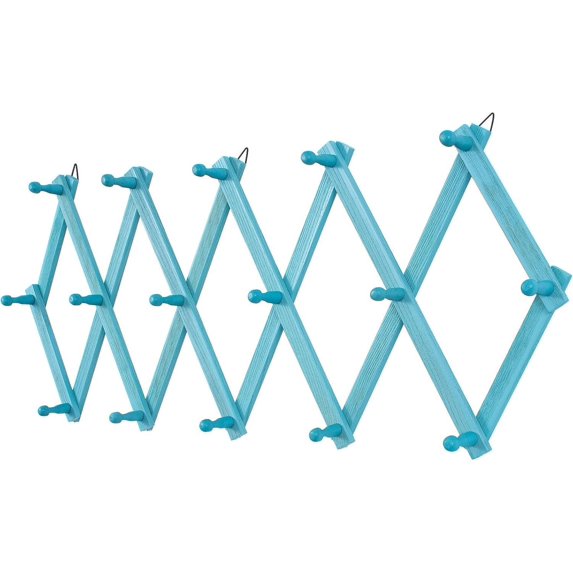 Beachy Coastal Wall Rack with 16 Hooks, Beach Decorations for ...