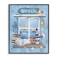 thumbnail image 1 of Stupell Industries Beachy Coastal Window Sill Black Framed Giclee Art, design by Emma Leach, 20 x 16, 1 of 8