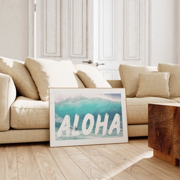 Beachy Wall Art, Aloha Print, Hawaii Art, Coastal Art, Ocean Waves, Beach Photography, Beachy Decor, Modern Beach Art, Wall Art Poster Decor, Size 16x24 UNFFRAMED F03.1.8l189