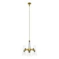thumbnail image 1 of Modway Beacon 3-Light Pendant Light in Clear Satin Brass, 1 of 7