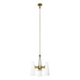 thumbnail image 1 of Modway Beacon 3-Light Pendant Light in Opal Satin Brass, 1 of 7