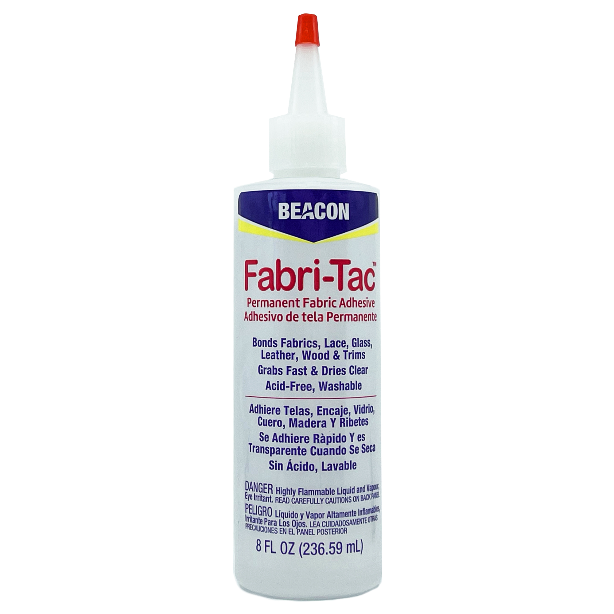 Beacon Adhesives Fabri-Tac Permanent Glue Clear (8 oz 236.6 ml) 