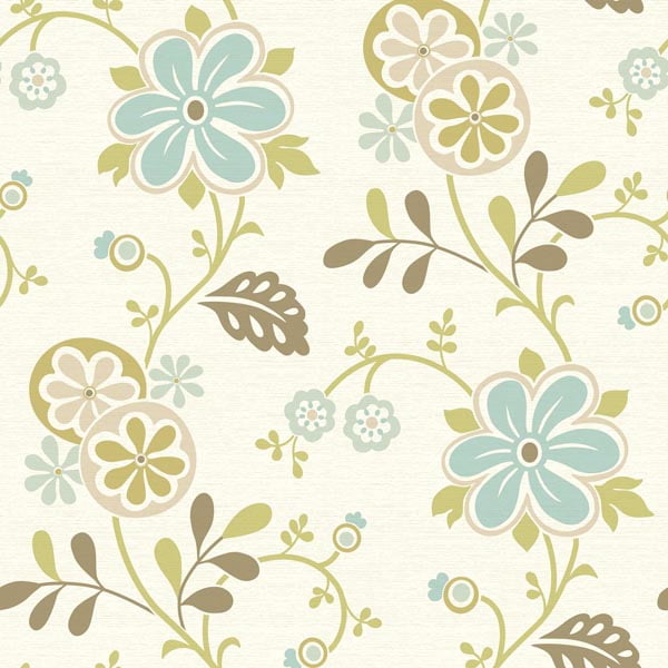 Beacon House Amelie Blue Modern Floral Trail Wallpaper - Walmart.com