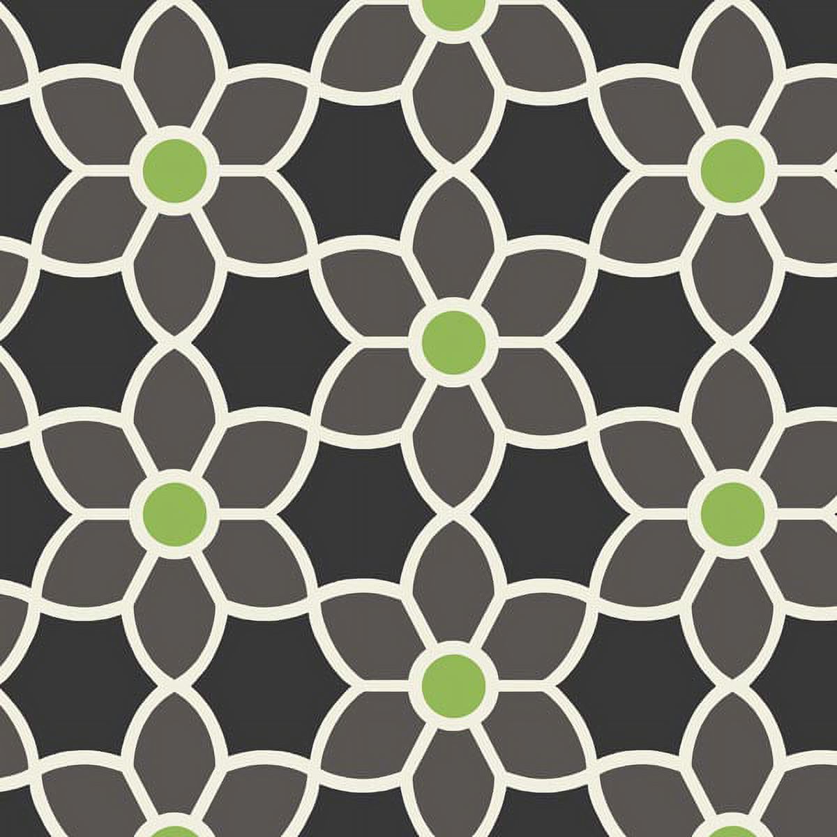 Beacon House Blossom Black Geometric Floral Wallpaper