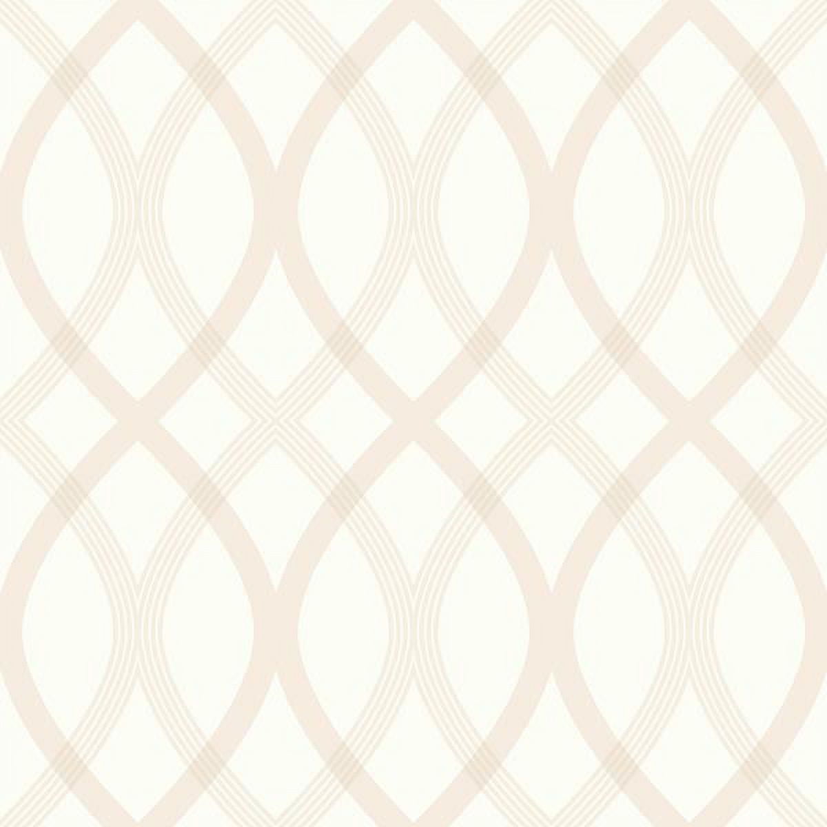 Beacon House Contour Beige Geometric Lattice Wallpaper, 396-in by 20.5-in, 56.38 sq. ft.