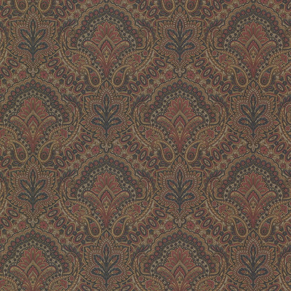 Beacon House Cypress Ink Paisley Damask Wallpaper