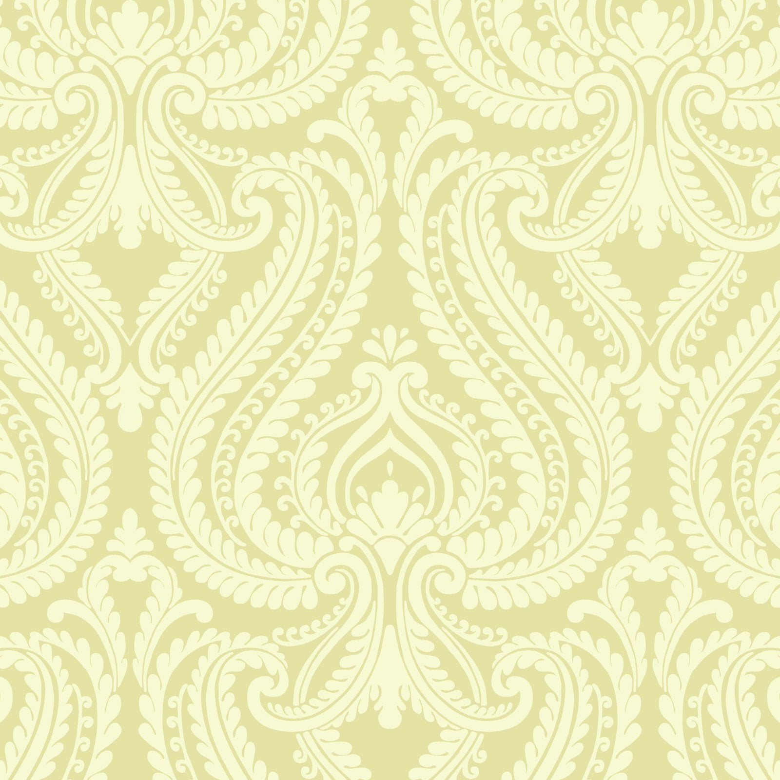Imperial Green Non-Pasted Washable Damask Wallpaper Roll