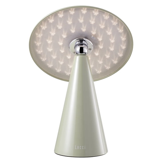 Beacon Lighting Kinoko II Cordless 2-in-1 Rechargeable LED Table & Wall Lamp, CCT Dimmable, Gloss Jade Green