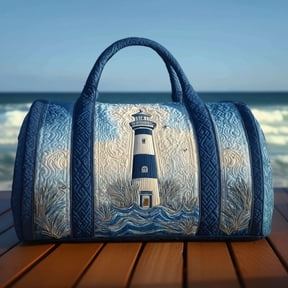 Beacon Point Quilted Travel Bag, Custom Weekender Duffle, Lightweight Gym Bag, Vacation Gift