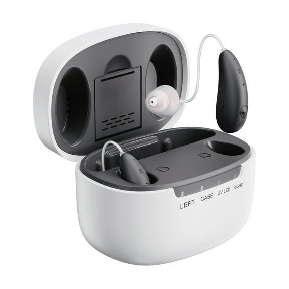 Ceretone Beacon Silver FDA-Cleared OTC Receiver-In-Canal Hearing Aids  Clear Music & Calls, App Control,Bluetooth 5.0, HD Sound, Rechargeable, Digital DSP, Noise Reduction, Professional, Video Guide
