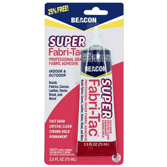 Beacon Super Fabri-Tac Permanent Fabric Adhesive-2.5oz