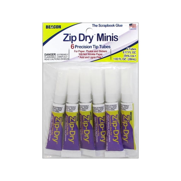 Beacon Zip Dry Paper Glue Mini 6pc