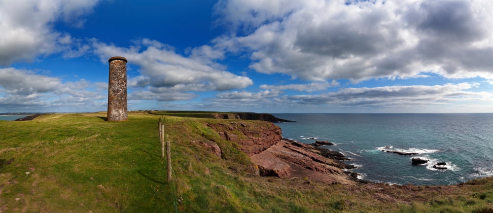 Beacon on the coast Brownstown Head Tramore County Waterford Republic Of Ireland Canvas Art - Panoramic Images (27 x 9)
