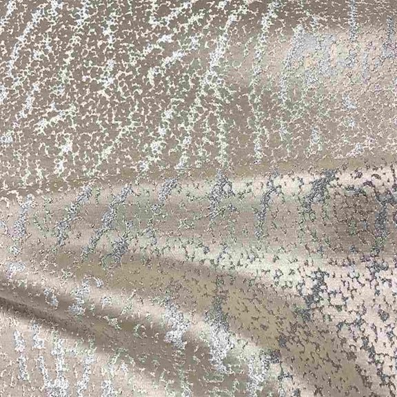 Beaconsfield Metallic Embroidery Jacquard Fabric, 57" in width, | Home Decor, Ivory/Silver / Sample 3x3 Inch