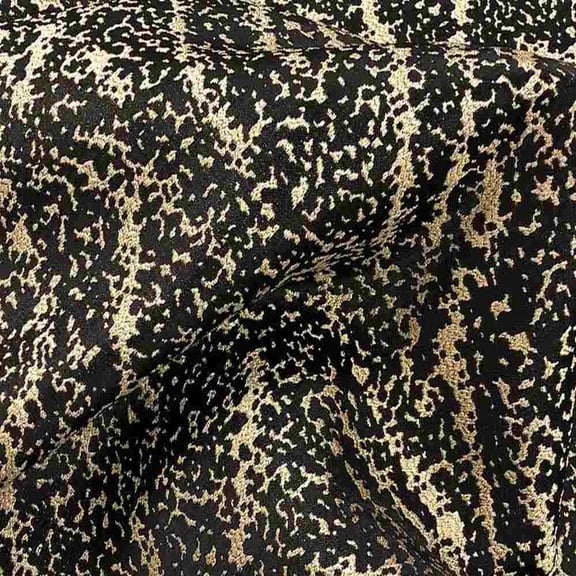 Beaconsfield Metallic Embroidery Jacquard Fabric, 57" in width, | Home Decor, Onyx / Cut by the Yard