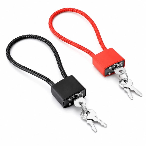 Beacozofu 2 Pack Cable Locks, 11 in Long, Keyed Padlock for Cabinets, Bikes & Luggage