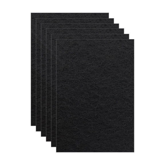 Beacozofu 6 Pcs Activated Carbon Filters for Cat Litter Box, 4.5 x 6.5 Inch Replacement Charcoal Filter for Pureness F6, Black