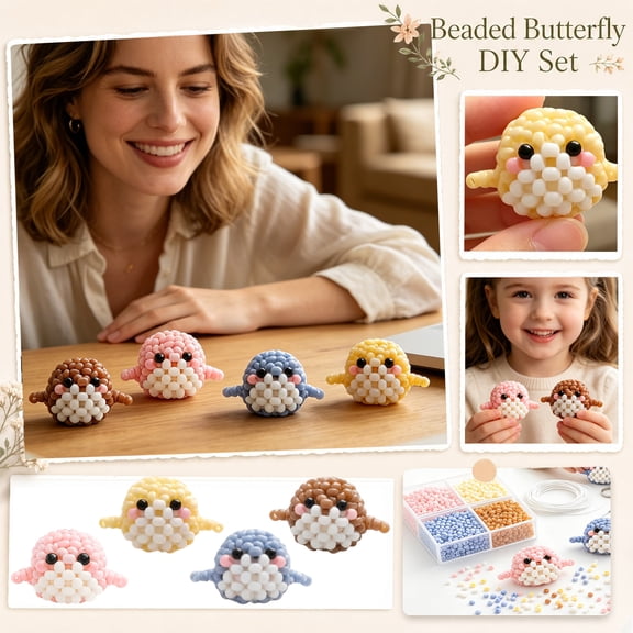 Bead Animal Making Kit, Seed Beads for Jewelry Making, Small Beads for Jewelry Making, Jewelry Making Supplies for Adults, 1X1 Inch Size Complete Set with Assorted Beads, Durable