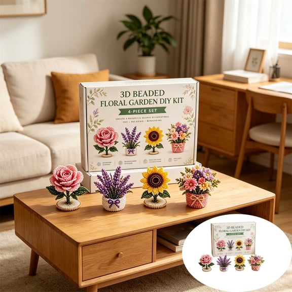 Bead Ball Diy Kit, All-In-One Handmade Sphere Beading Supplies, Easy Craft Set To Create Decorative Bead Balls for Outdoor Garden Landscaping and Indoor Shelf Home Decor.