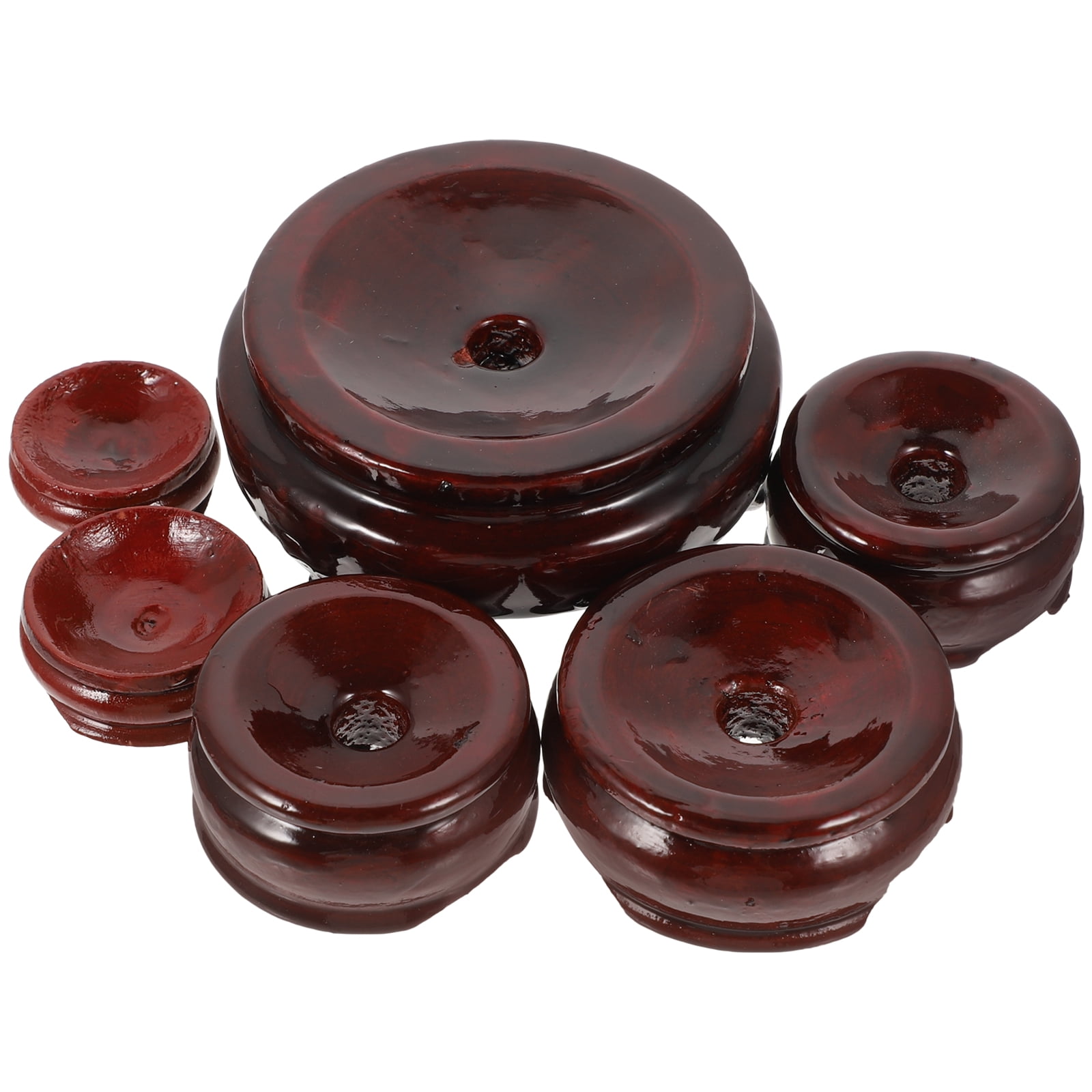 Bead Base Crystal Xmas Candy Boho Wall Decor Sphere Stand Wooden Egg Stands 6 Pcs