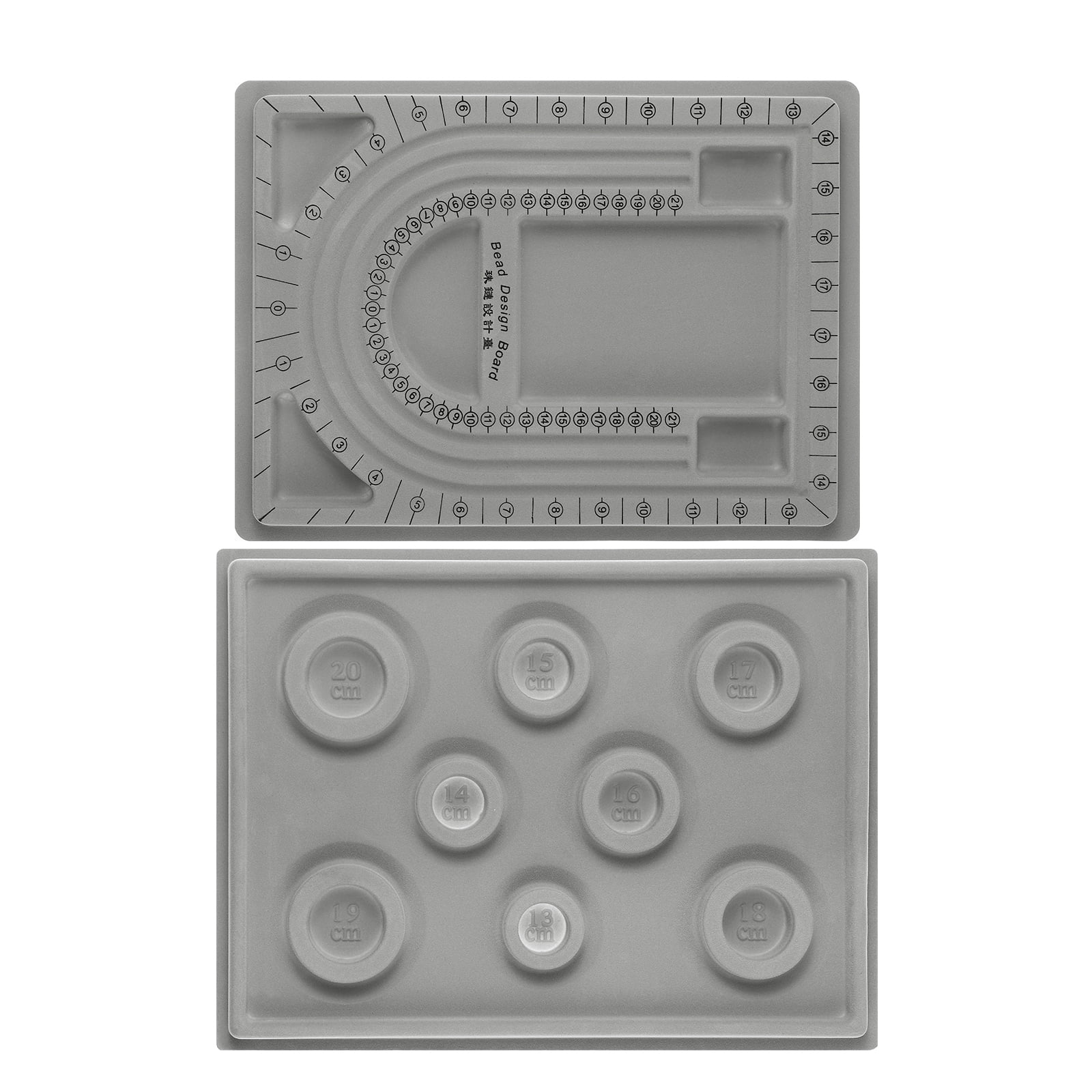 Bead Board Jewelry Tray Beading Making Design The Bracelet Flocked Grey Supplies Beadboard Beads Boards Tools, Adult Unisex, Size: 35.00