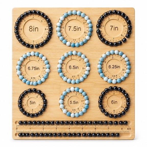 Bead Boards for Jewelry Making, Bamboo Beading Board for Jewelry Bracelet Making, Bracelet Bead Board, Bead Tray 5" to 8", Jewelry Making Supplies