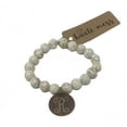 thumbnail image 1 of Bead Bracelet with Antique Bronze Engraved Initial, 1 of 4