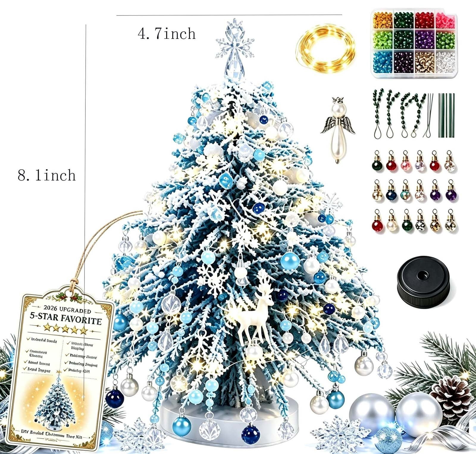 Bead Christmas Tree Kit Colorful Seasonal DIY Crafts Decoration ...