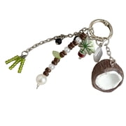 Bead Coconut Bag Charm,Lovely Keychain Charm for Purse Handbags Bag Accessories Coconut Key Charms Car Keyring for Women