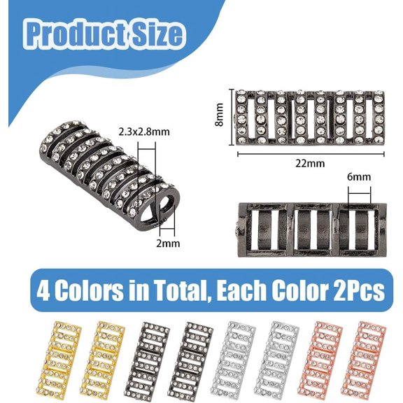 Bead Connectors for Watch Band Making - Hollow Alloy Beaded Band Adapters