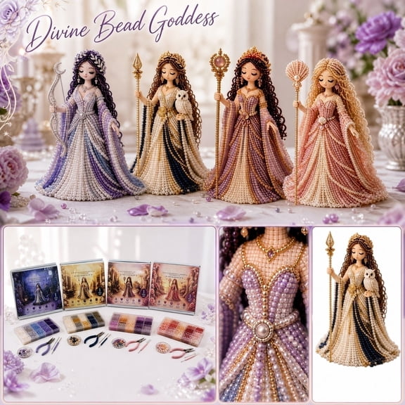 Bead Craft Kit, Jewelry Making Kit for Adults, Beaded Bracelet Making Kit, Includes Bead Organization Box, Craft Scissors, Beading Needles, Detailed Instruction Booklet, Creative