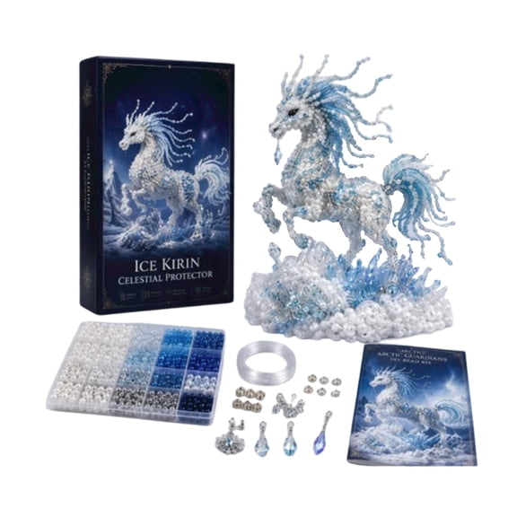 Bead Craft Kit for Adults Ice Kirin Celestial Decor 1 Piece Display Art Kit