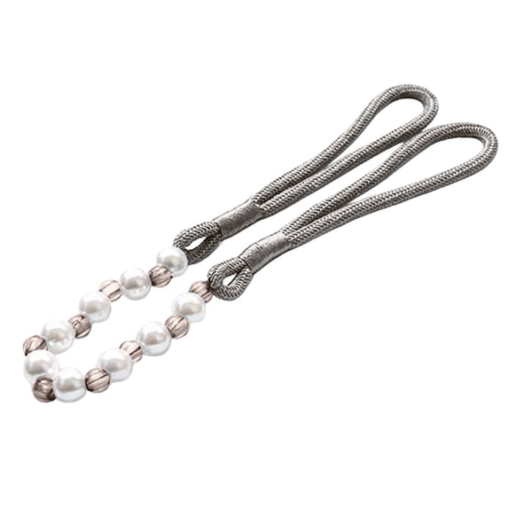 Bead Curtain Tieback Rope for Home Window Decoration, Gray, 29.5 in