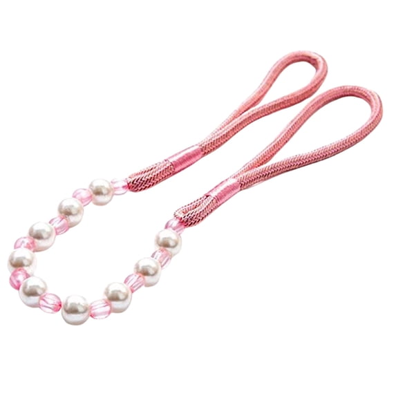 Bead Curtain Tieback Rope for Home Window Decoration, Pink, 29.5 in