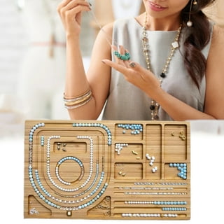 Bracelet Design Board Flocked Bead Board Bracelet Beading Jewelry Organizer  Tray Design DIY Craft Tool (Necklace beads/Bracelet Beading Board)