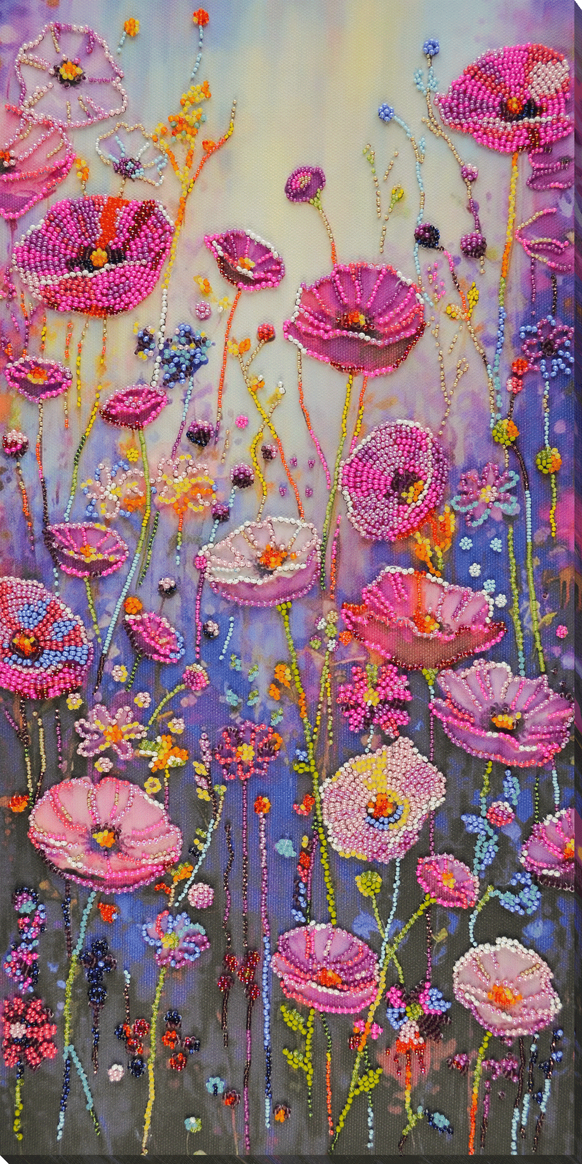 Abris Art DIY Bead Embroidery Kit - 'Blue Gold' Pattern On Art Canvas With Preciosa Beads (27x39cm)