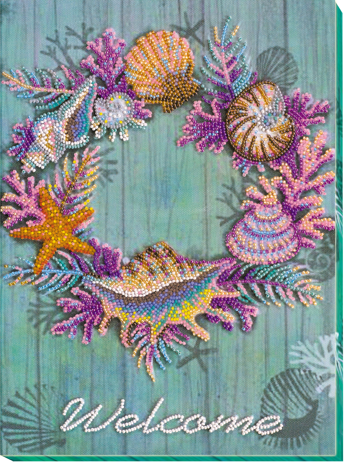 Bead Embroidery Kit - Wreath of shells