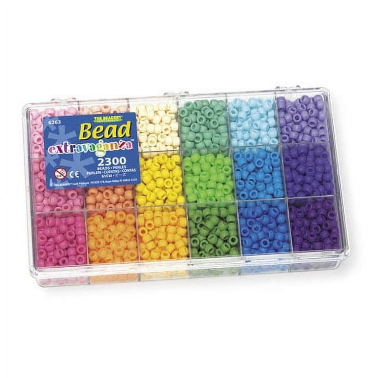 The Beadery Soft Pastel Color Bead Box, 2300 Plastic Macao