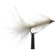 Bead Head Crystal Wooly Bugger - Fly Fishing Flies for Trout and Other Freshwater Fish - One Dozen Wet Flies - 4 Size Assortment 6, 8, 10, 12 3 of Each Size White
