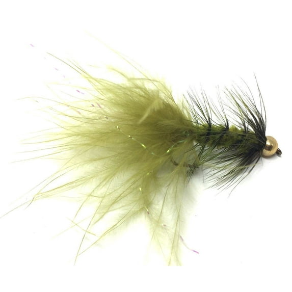 Bead Head Wooly Bugger Fly Fishing Flies - One Dozen - Many Colors and Sizes