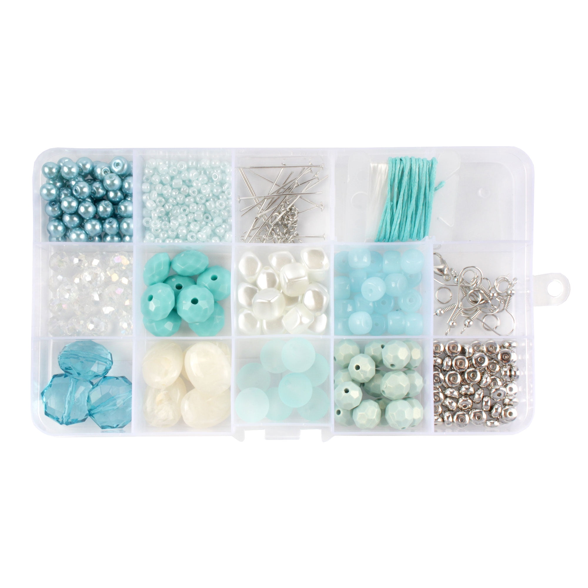 DIY Bracelet Kit with Instructions, Aqua Glass Beads, DIY Craft Kit, F –  Jessie Rae Studio