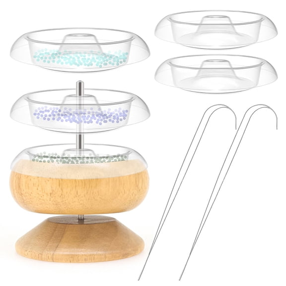 Bead Loader Bead Piercer Wood Manual Rotation Rice Bead Beader Quick Beading Beading Artifact for Beading